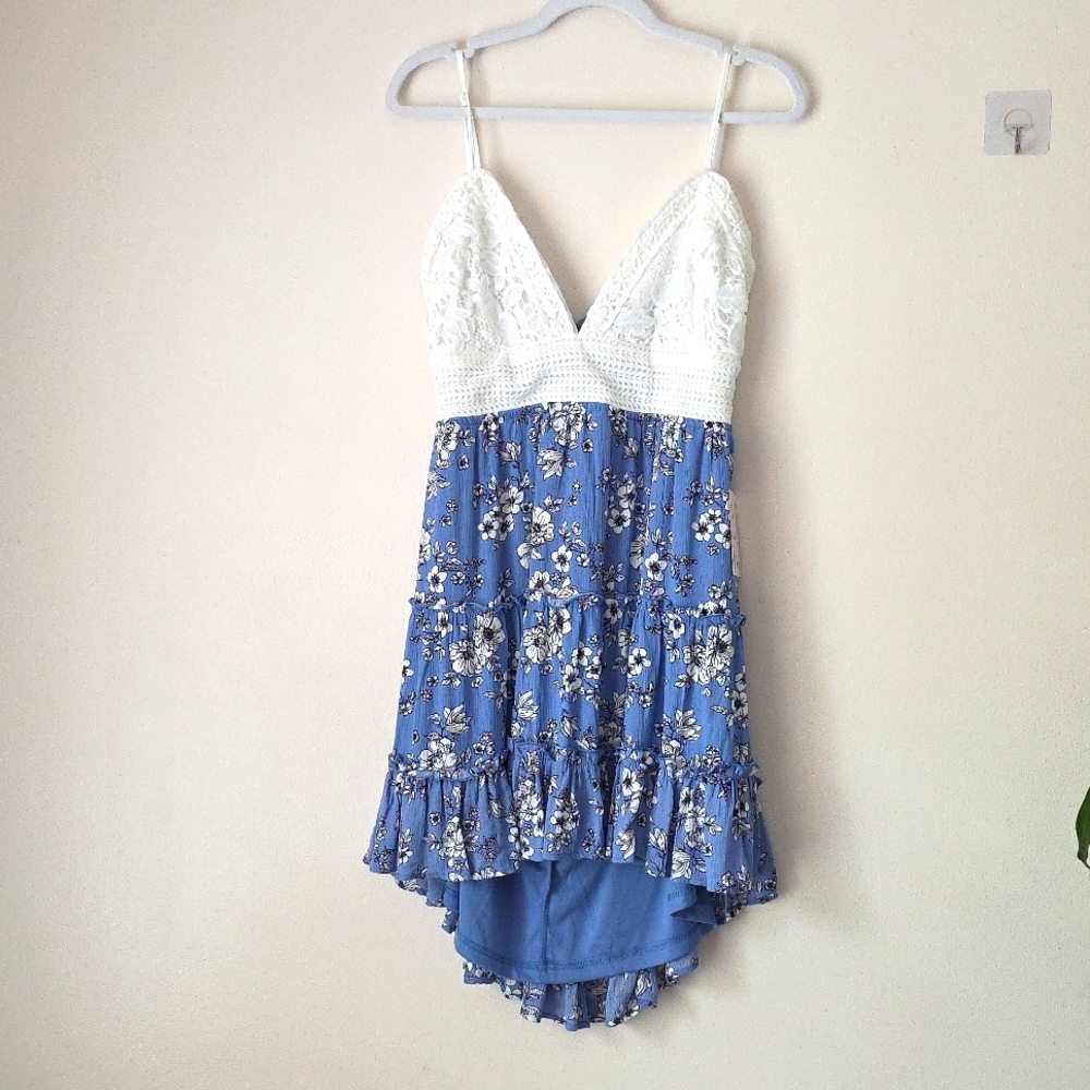 Blue Floral Mini (Runs Big) XL